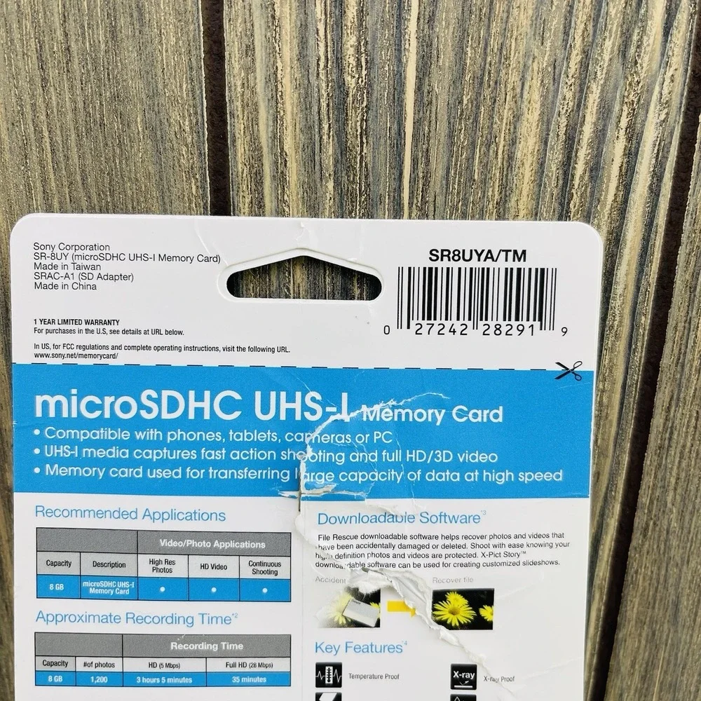 Sony 8GB MicroSDHC Memory Card - New